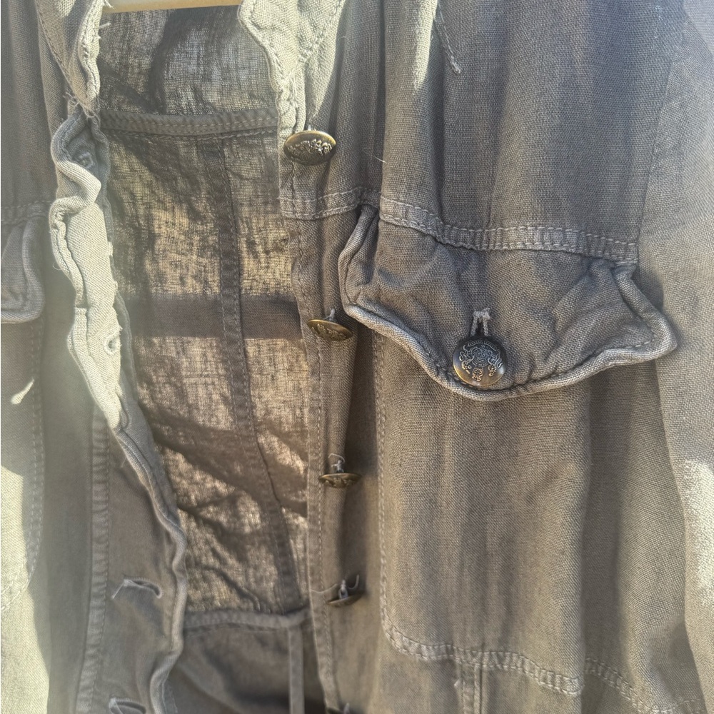 Free People Olive Military style Jacket - Picture 5 of 9